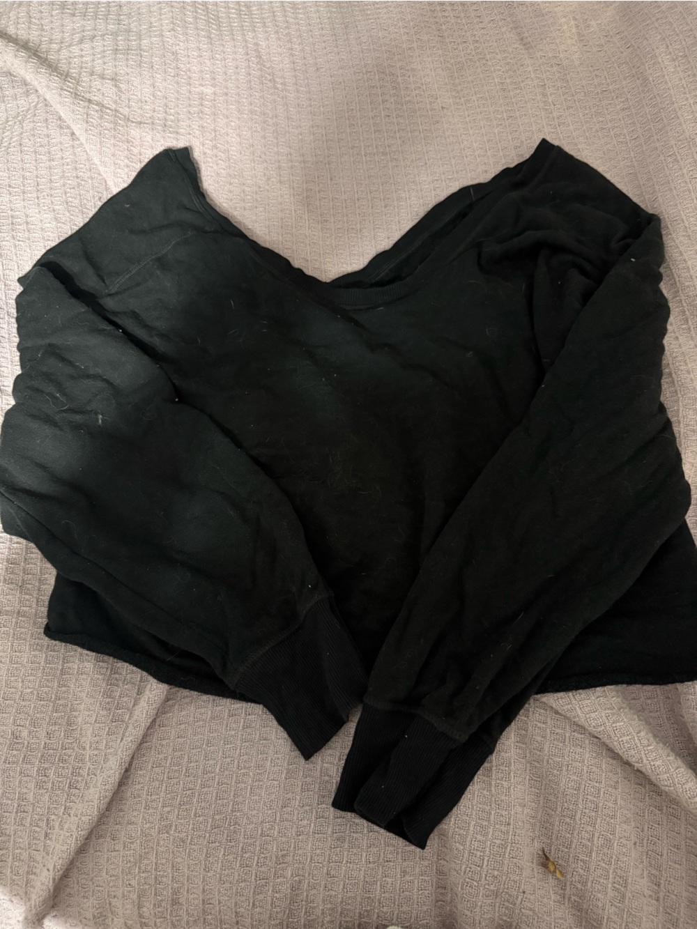 Black Long-Sleeve Sweater with Low Back